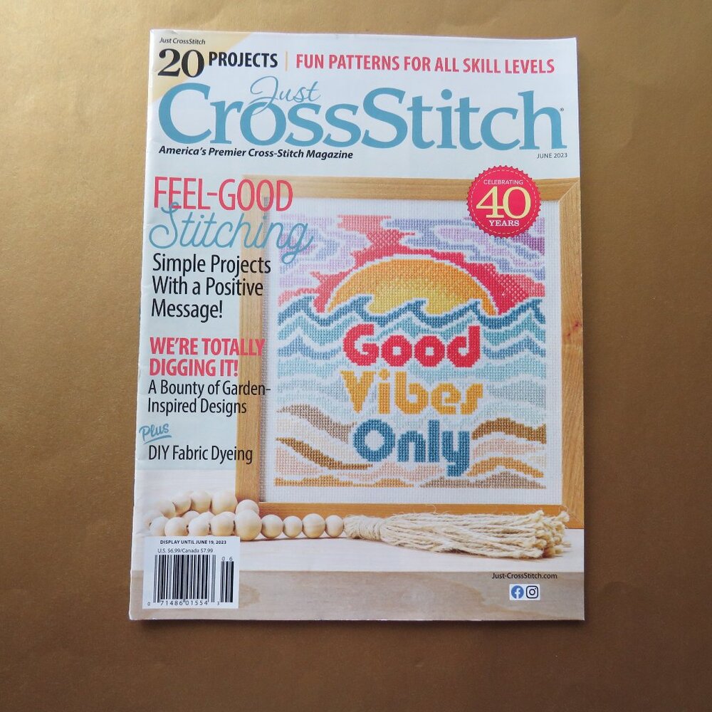 Just Cross Stitch Magazine Feel Good Stitching June 2023